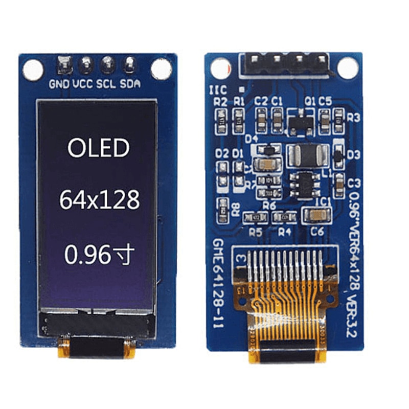 0.96 1.3 inch oled display 64×128 lcd module sh1107 lcd 1.3";oled vertical screen module for arduino.