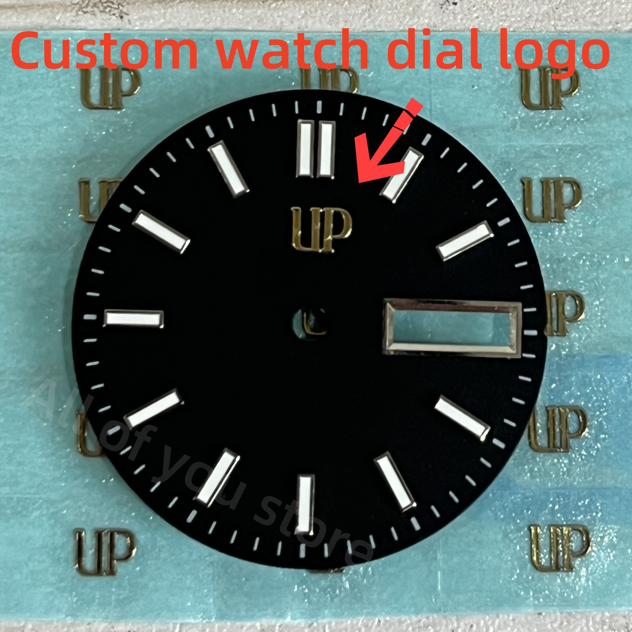 Watch Type Sticker 20pcs Automatic custom watch dial sticker gold metal transfer silver 28 ...