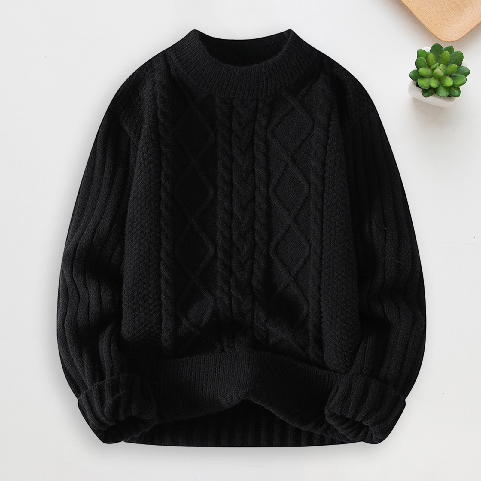 yitu Men Winter Sweater Men Sweater Cozy and Men's Winter Sweater Soft Knit Warm and Anti-pilling Perfect for Fall and711_voghion.com