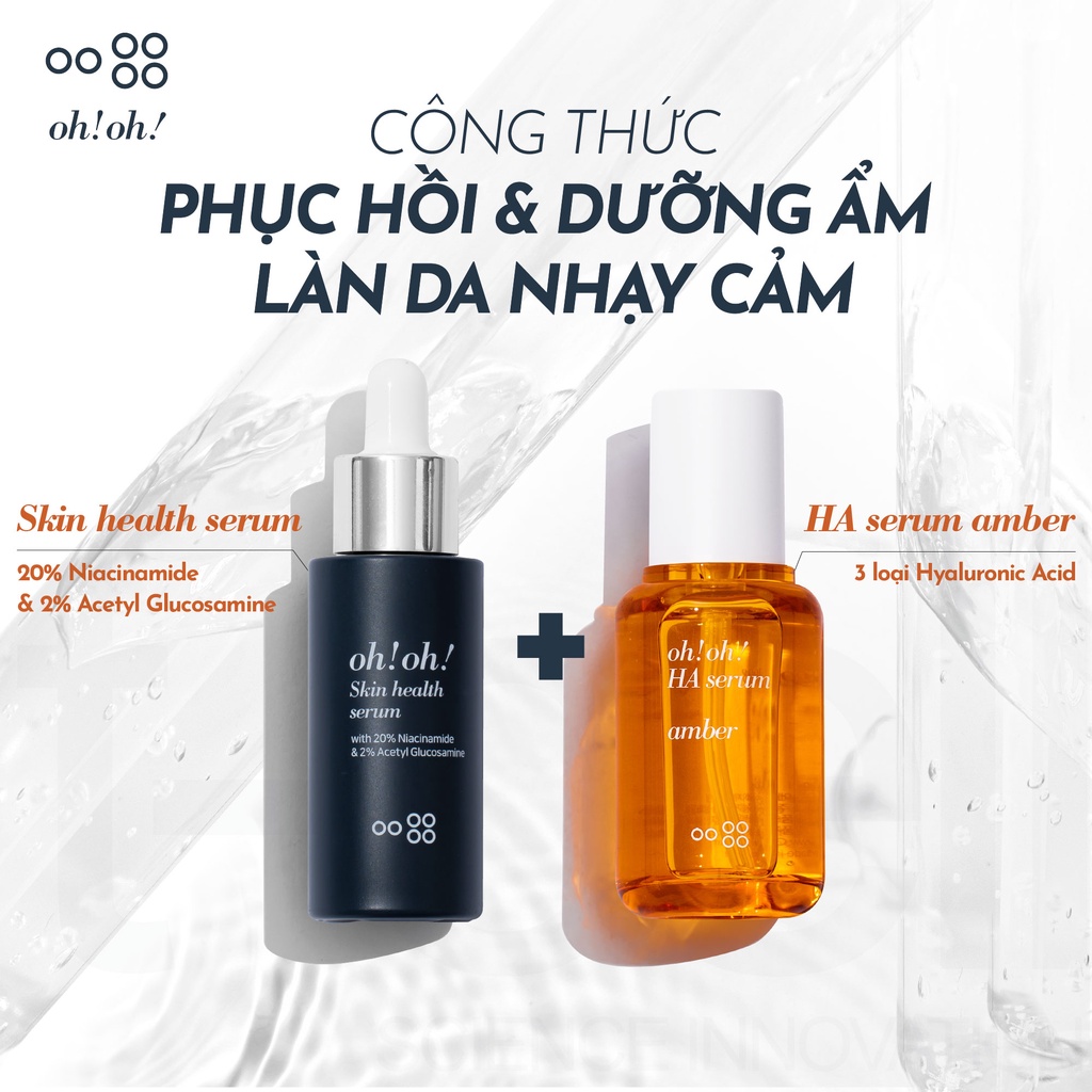 Tinh Chất oh!oh! Skin Health Serum (with 20% Niacinamide & 2% Acetyl Glucosamine) (10ml - 30ml)
