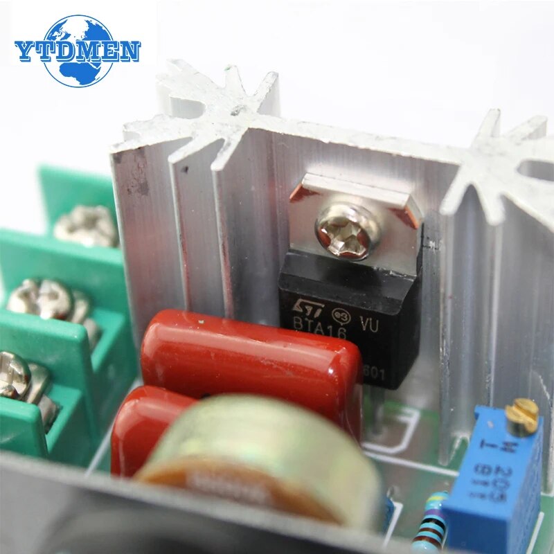AC 220V 2000W SCR Voltage Regulator Dimmer Motor Speed Controller Thermostat Hight Power Electronic Voltage Regulator Module