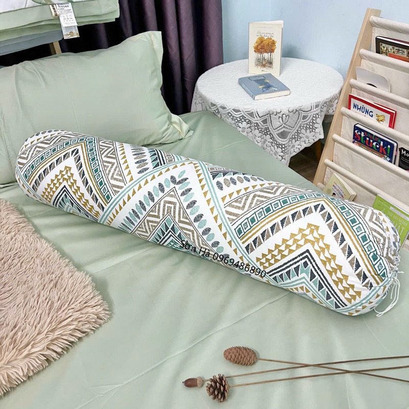 Vỏ gối ôm, bao gối ôm cottonpoly 35x100cm