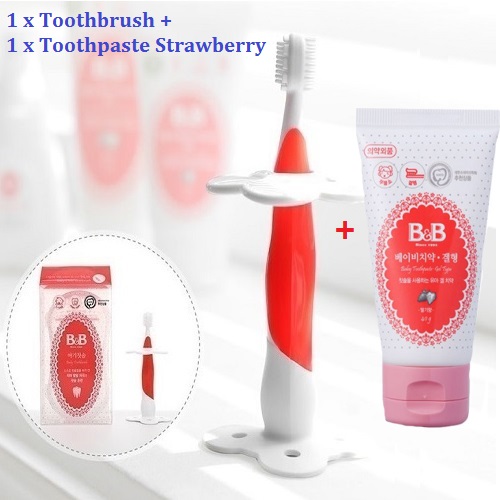 Korea B&B 4-12 Months Babybrush Soft Fine Bristles Toothbrush ...