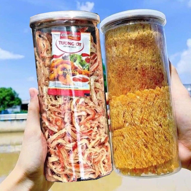 [ Combo 2 Hũ ]  MỰC CÁN TẨM GIA VỊ + MỰC HẤP NƯỚC DỪA ( Mỗi Hũ 250.Gram )