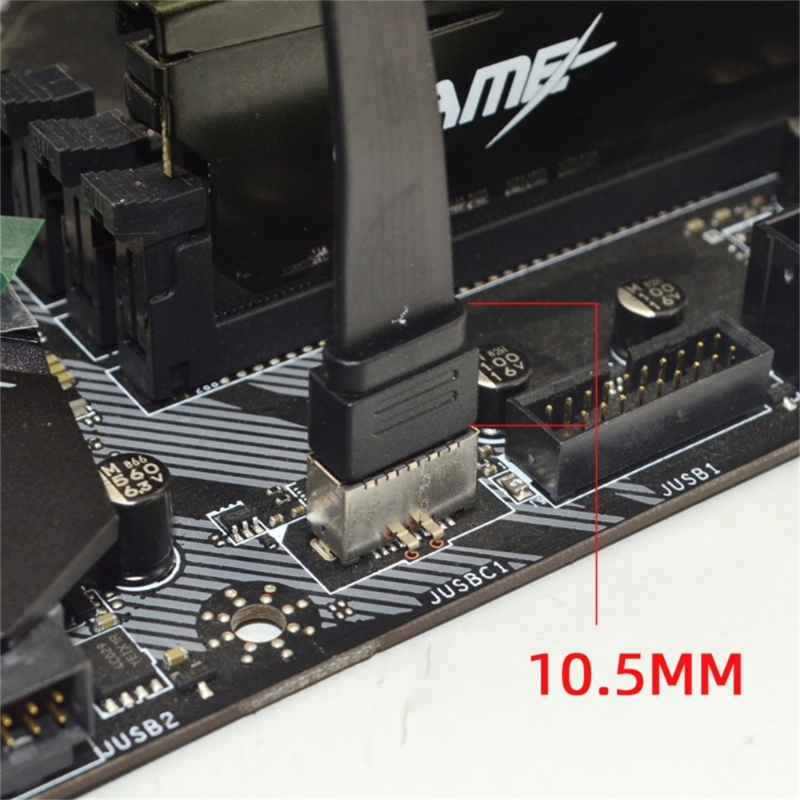 Usb3.2 Usb 3.2 Front Panel Header Type-E Type E To Usb-C Type-C C Female Extension Cable With Panel Mount Screw
