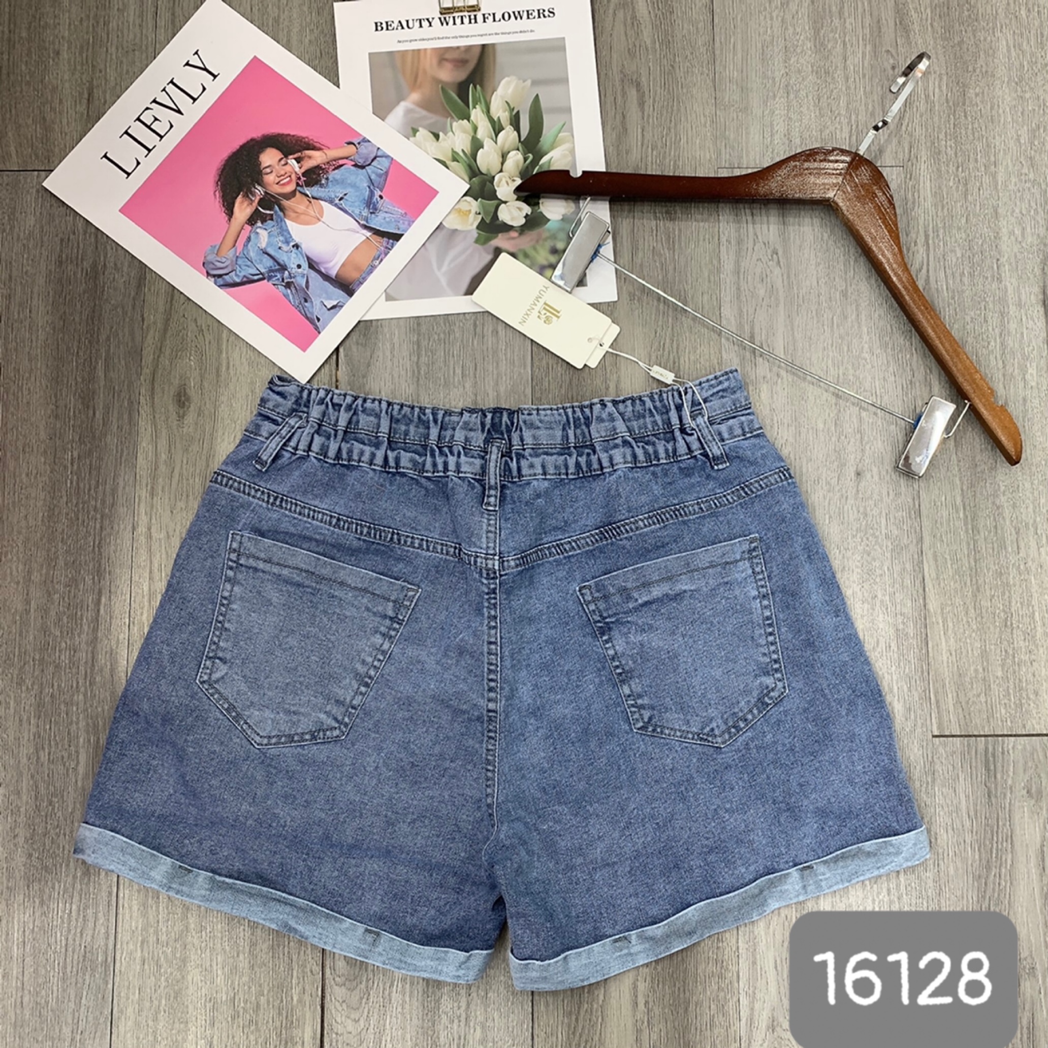Quần đùi BIGSIZE  jean Ros SIZE ĐẠI 16128