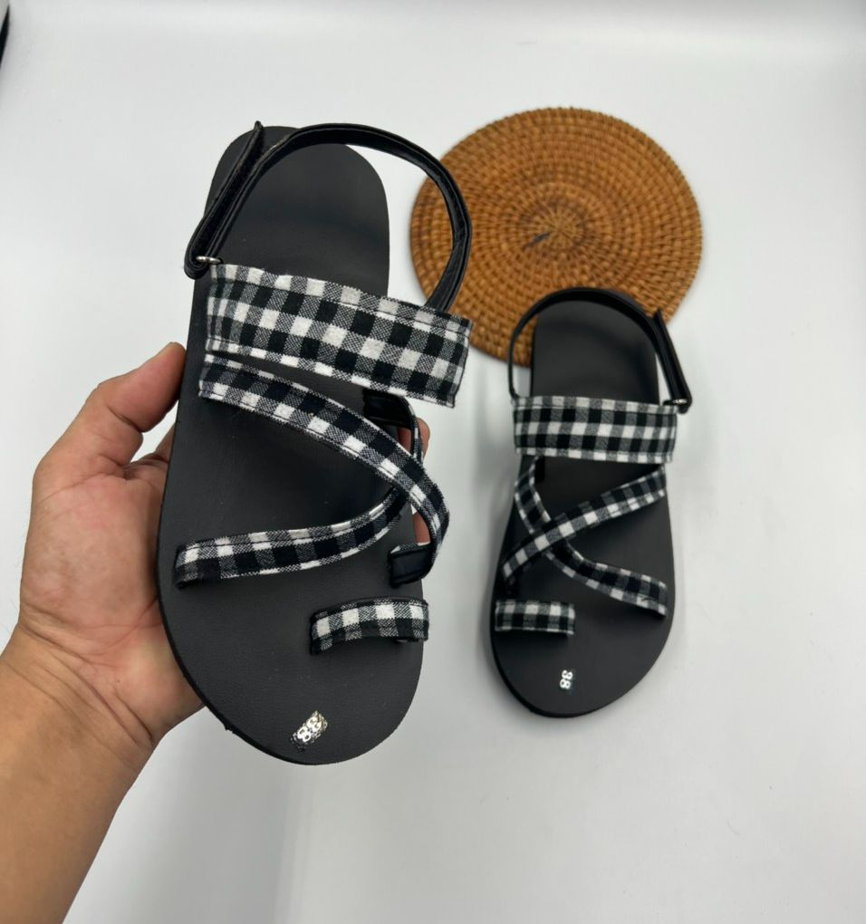 Dép xăng đan nữ A112 ca rô ( thới giới sandal )