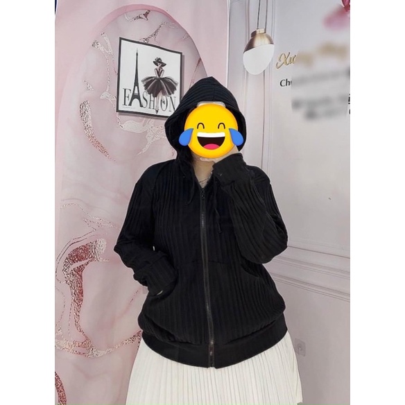 KHOÁC THUN GÂN BIGSIZE ( ảnh thật )