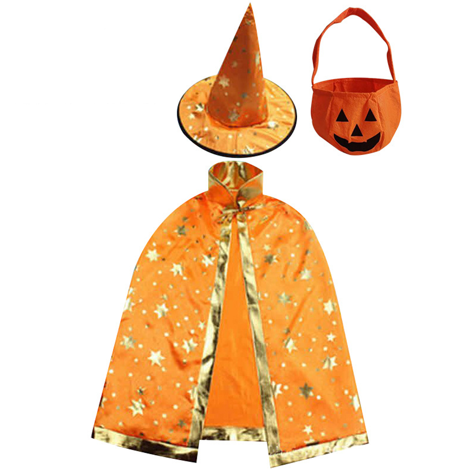 Kids Wizard Costume Halloween Cape Kids Halloween Costume Set with Pentagram Print and Wizard Hat Comfortable and Breathable less Than