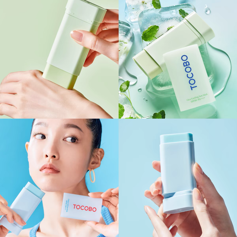 HeYang Korean Face Sunscreen Stick Light Blue Matte Sunstick For Soft Silky Skin Cotton Soft Sun Stick Watery Texture UV Protection New phone case. 