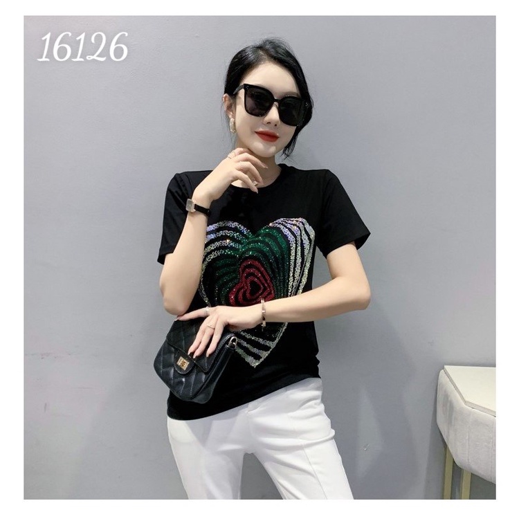 Áo thun BIG SIZE Tim Hột "Bling Bling" 16126