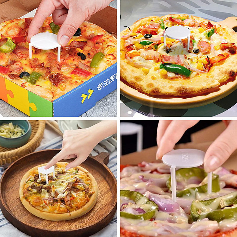 HE🔥 100Pcs Pizza Saver Stand White Plastic Tripod Stack Fixing Rack Baking Tool