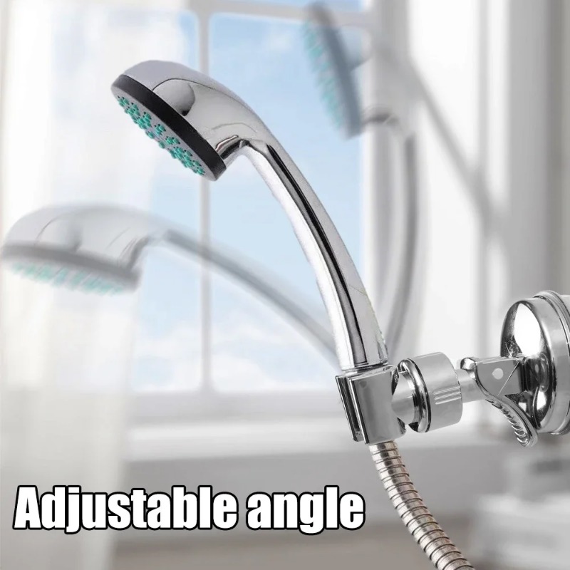 No Punching Adjustable Shower Head Bracket Bathroom Powerful Vacuum Suction Cup Shower Rack Bathroom Accessories