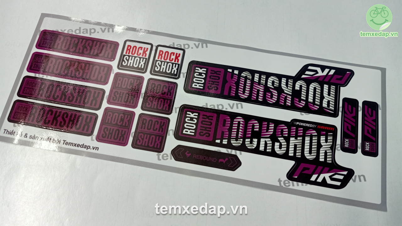 Tem decal dán phuộc xe đạp Rockshox PIKE 2019