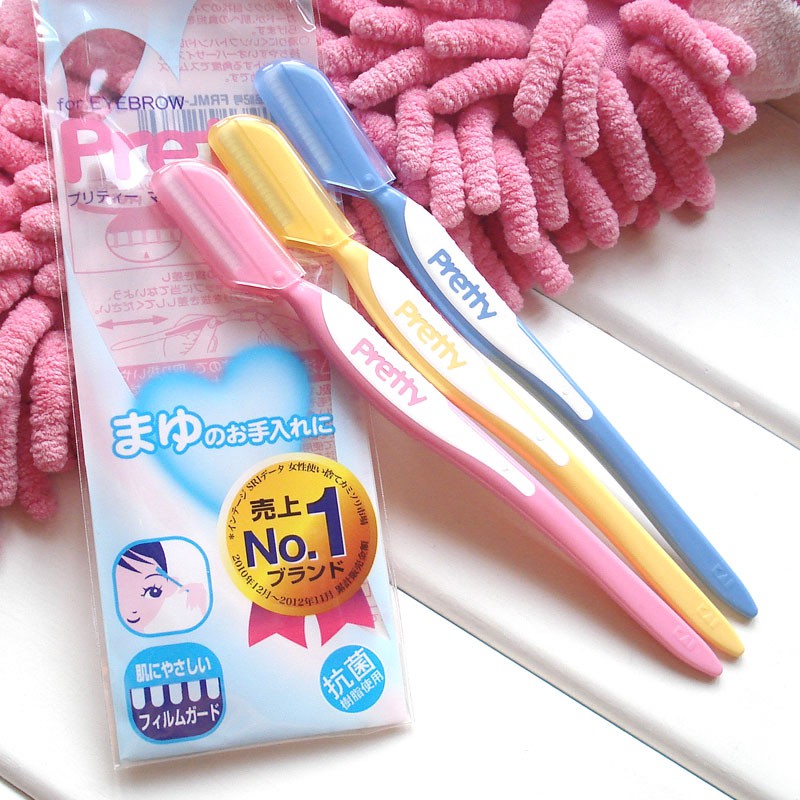 Set 3 dao cạo lông mày Pretty KAI hàng Nhật Bản