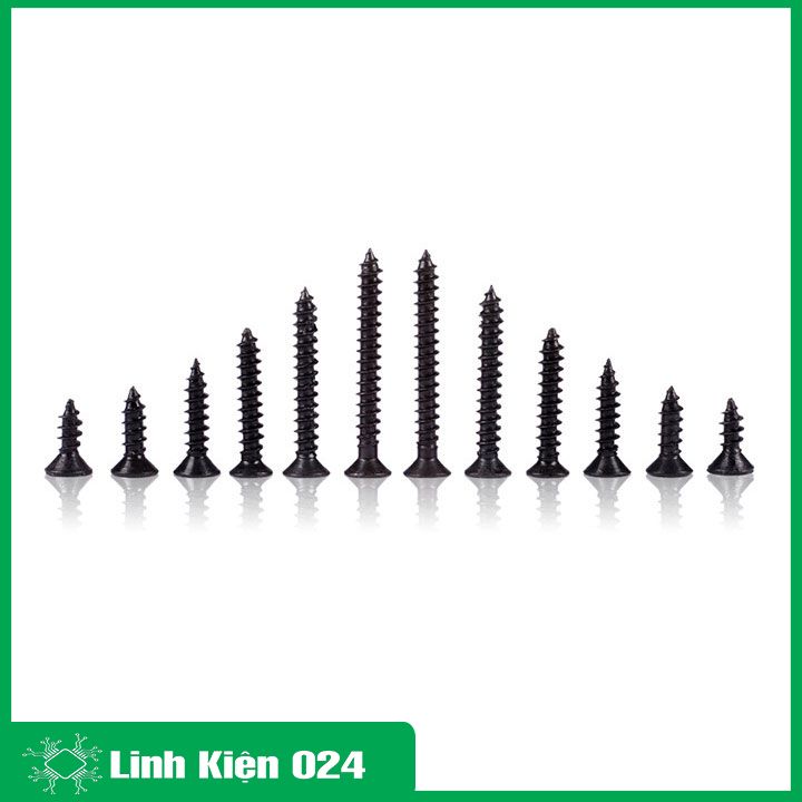 Vít gỗ đen, vít thạch cao màu đen (túi 100g) chiều dài 1.5cm/2cm/2.5cm/3cm/4cm