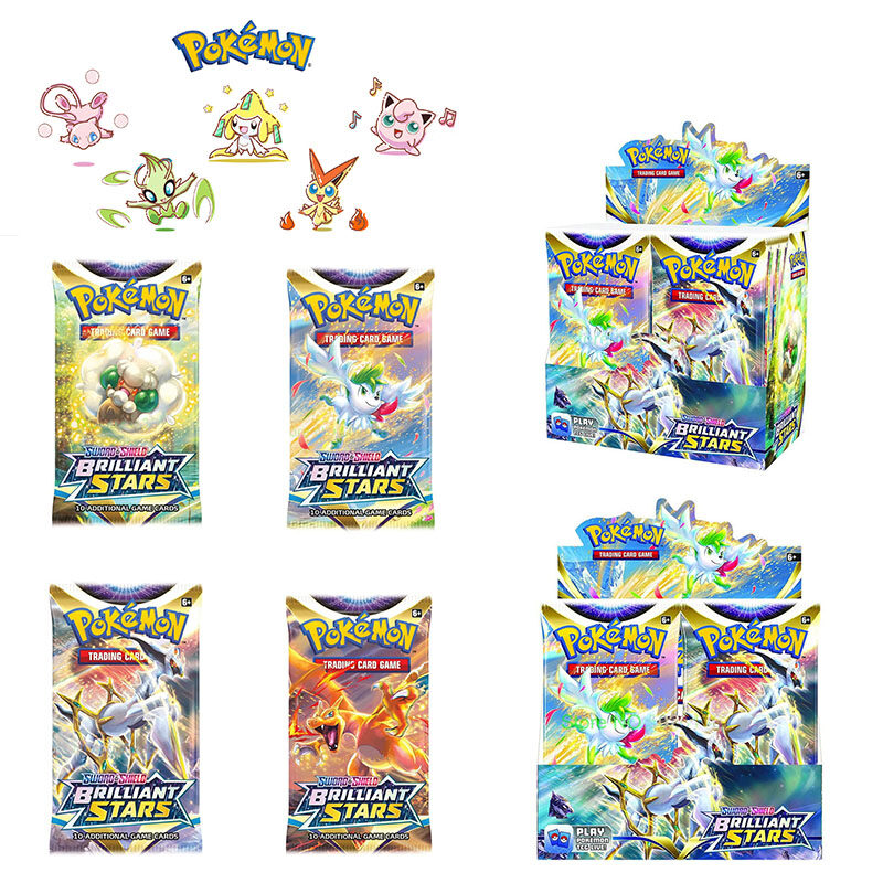 English Version Pokemon Trading Card Booster Box Collectible 25 Cards Set - A1000. 