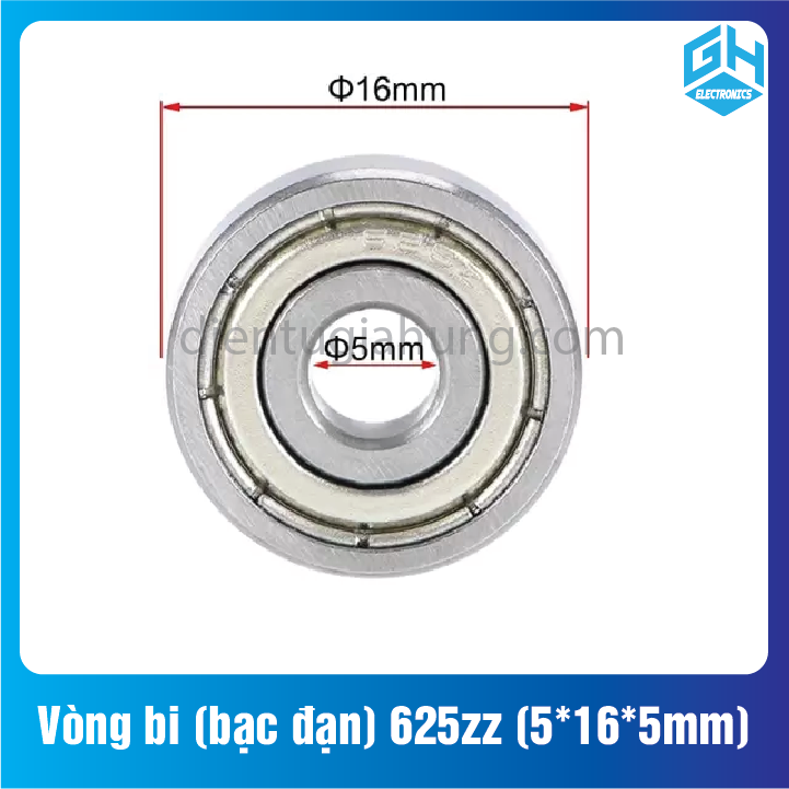 Combo 2 cái Vòng bi (bạc đạn) 625zz (5*16*5mm)(1 cặp)