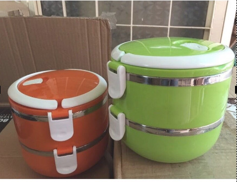 Cà men 2 ngăn 1.4 lít chất liệu nhựa ( giao màu ngẫu nhiên )