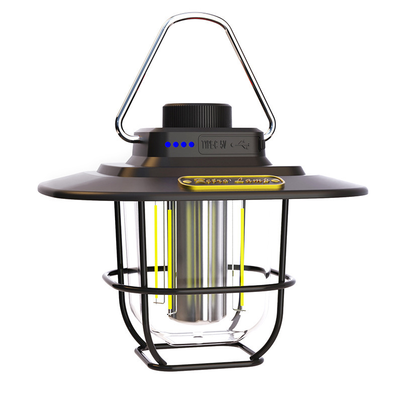 Camping light, LED atmosphere light, tent light, horse light, strong light, portable rechargeable portable light, multi-functional camping light