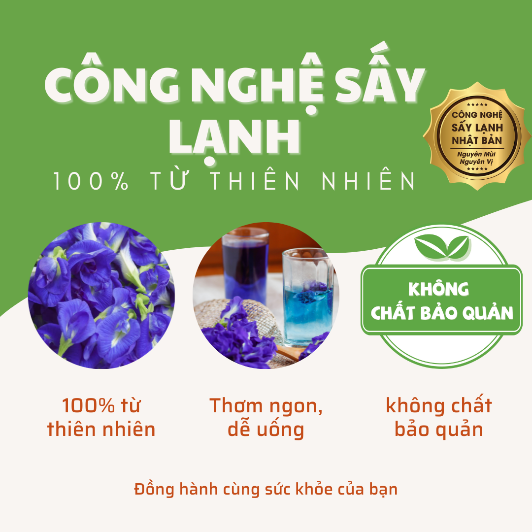 Trà hoa đậu biếc sấy lạnh bamboo 50G