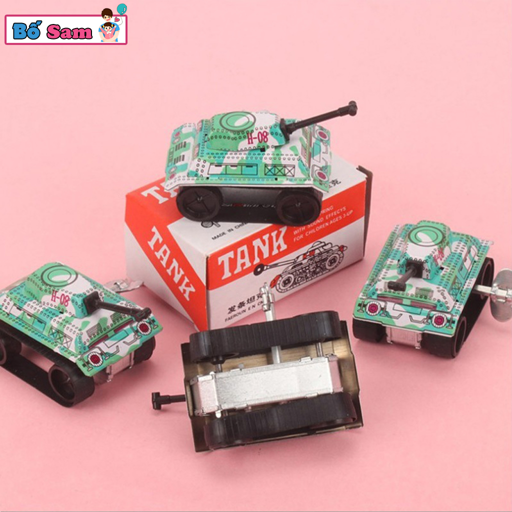 Đồ chơi xe tăng vặn cót mini cho bé Shop Bố Sam