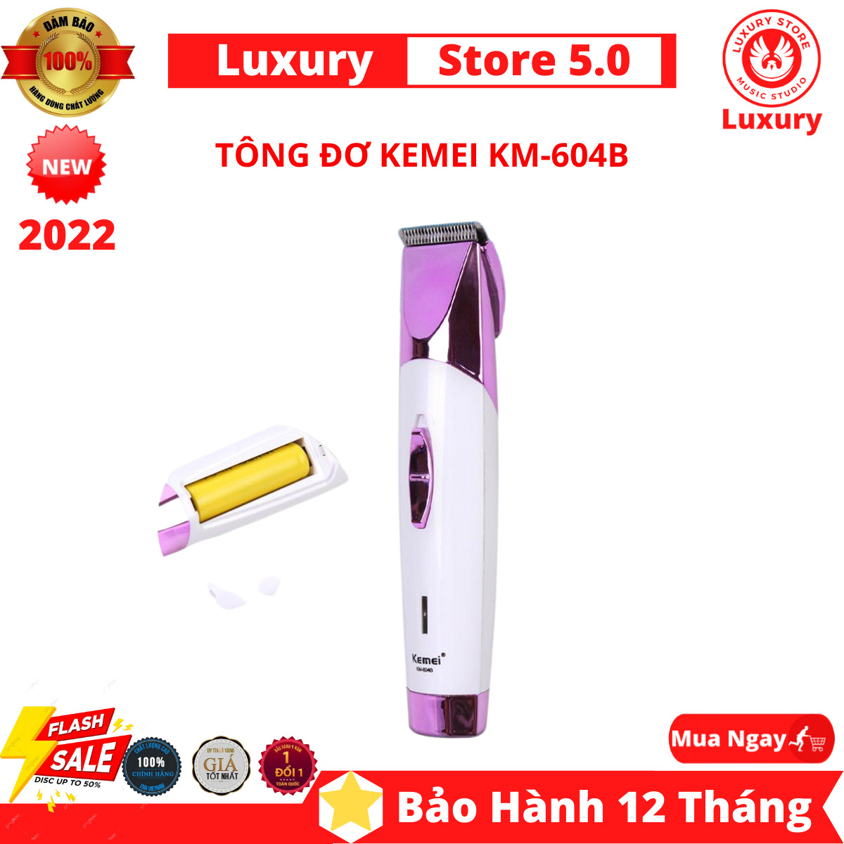 [HCM]Tông Đơ Cắt Tóc Trẻ Em KEMEI KM-604B