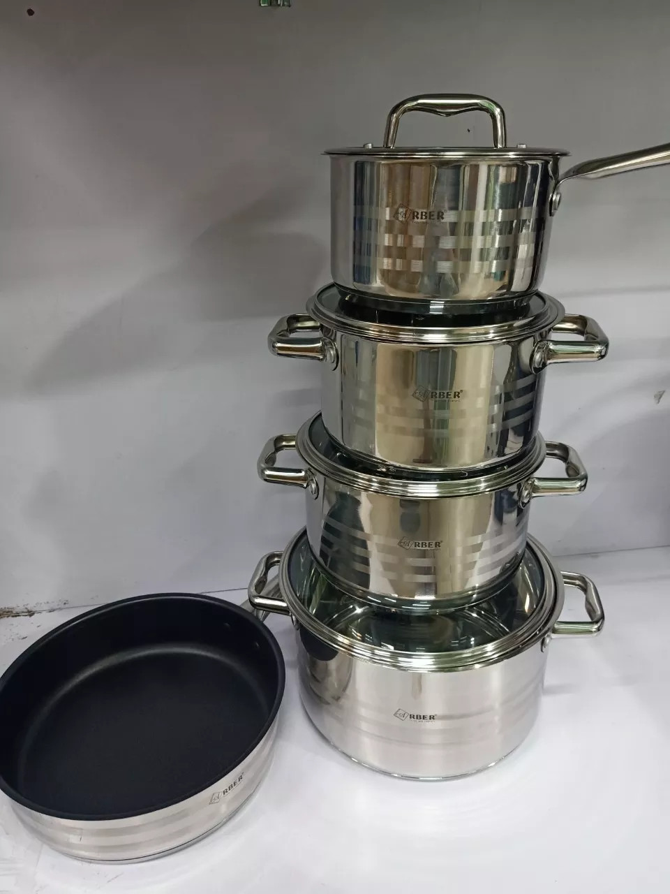 Bộ nồi inox cao cấp 5 món Arber Dolphin