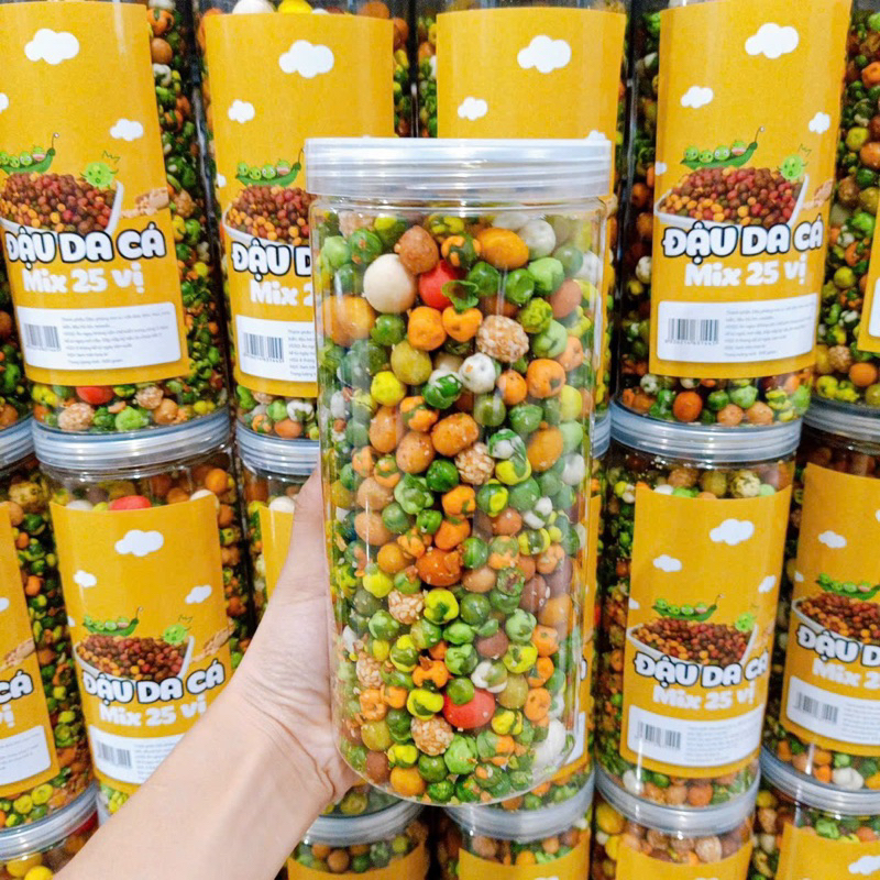 Đậu phộng da cá mix 25 vị 500gr