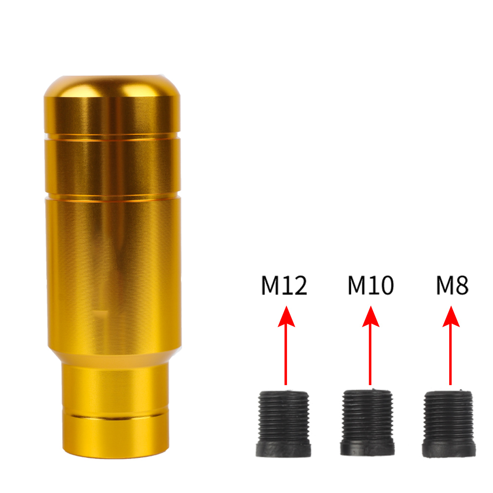 JDMGRAM Stainless Steel Car Gear Shift Knob Automatic 9/13/18cm Universal Manual Shifter  Lever Stick Speed Switch Parking Auto Accessories
