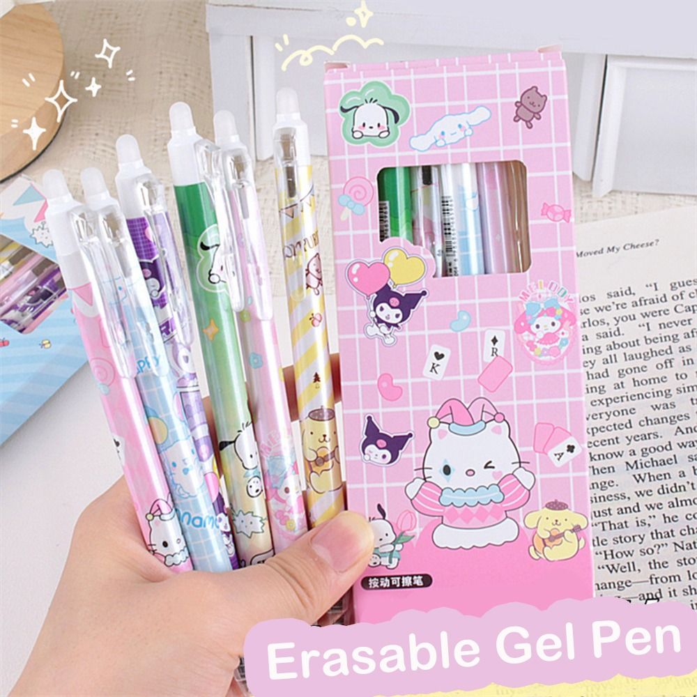 6PCS%20Cute%20Kuromi%20Melody%20Thermal%20Eraser%20Pen%20Blue%20Ink%20Erasable%20Gel%20Pen%20Press%20Aesthetic%200.5mm%20Neutral%20Pen%20School%20Office%20-%20Image%206