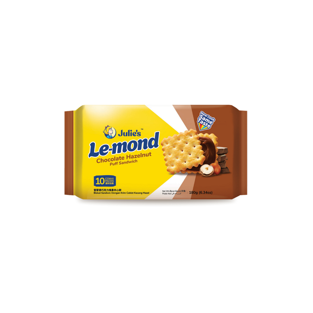 Julie's Lemond Chocolate Hazelnut Puff Sandwich Biscuits 180g Lazada PH