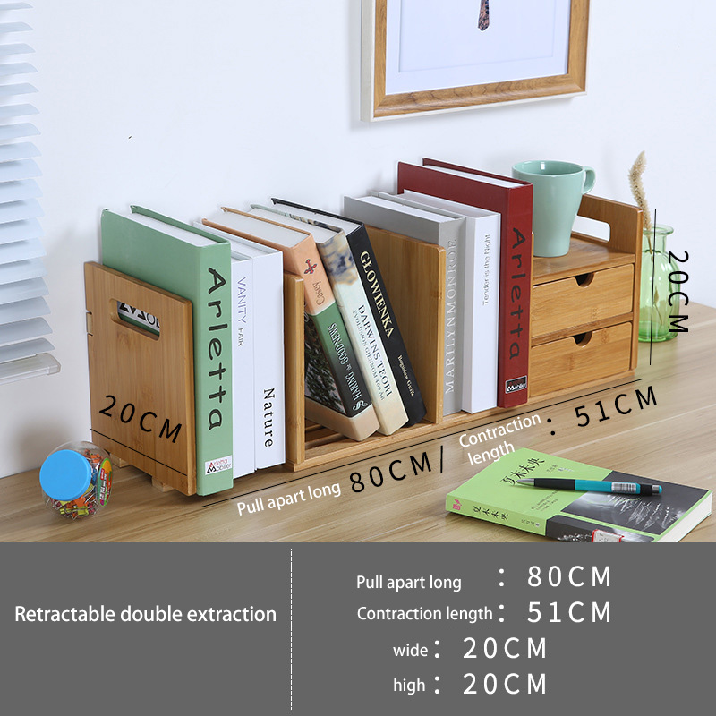 Small bookshelf with drawer office, table storage, simple desk bookshelf student bookshelf shelf