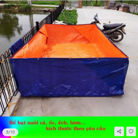 Bể bạt nuôi cá, nuôi ốc, nuôi ếch, lươn - 3x2x1