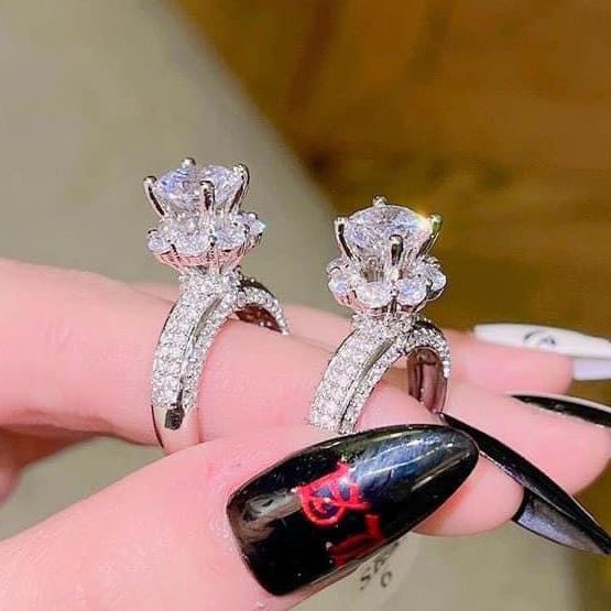 Beautiful women ring, white gold ring, sterling silver ring, luxury Phale ring, luxury diamond ring, 24K non gold ring, wedding gold ring, feng Shui stone ring women's fashion ring-jewelry Gado nm04qq promise not black