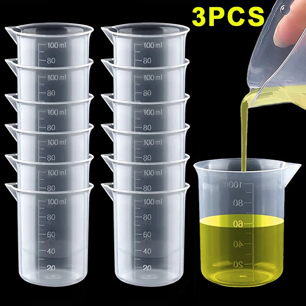 100ml cốc dùng để đo bằng nhựa trong suốt bền quy mô container cup đổ vòi mà không cần xử lý cho hộ gia đình nhà bếp đồ dùng quầy bar