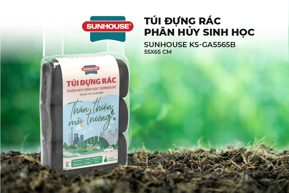 Túi đựng rác phân hủy sinh học SUNHOUSE KS-GA4555B - Hình ảnh 4