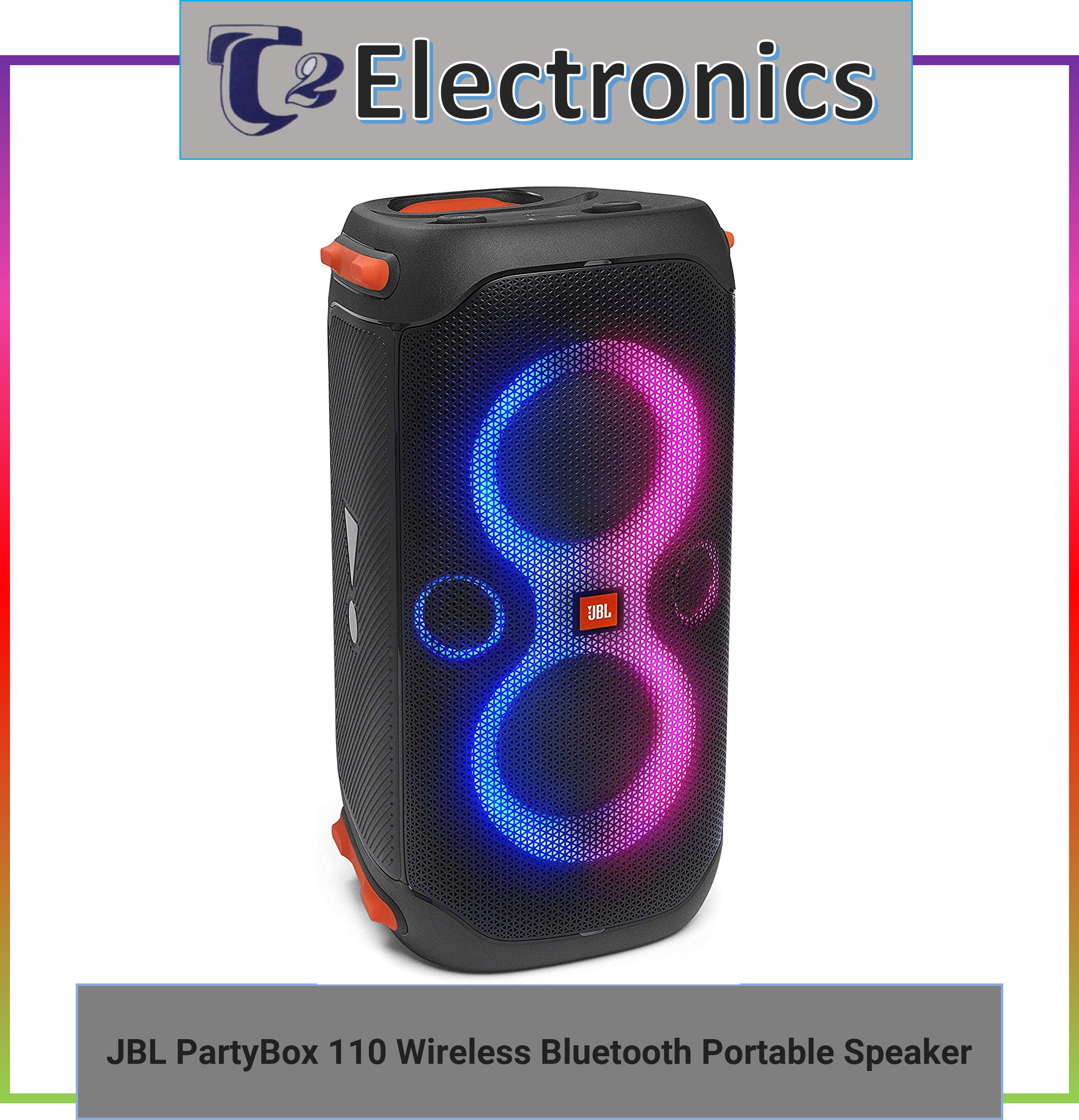 JBL PartyBox 110 Wireless Bluetooth Portable Speaker - T2 JBL PartyBox 110 Wireless Bluetooth Portable Speaker - T2