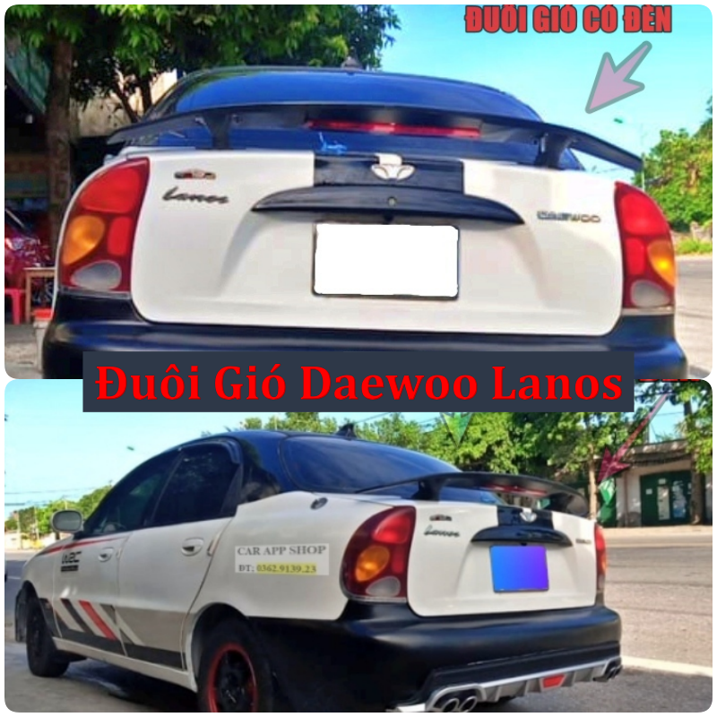 Cánh gió - Đuôi gió có đèn  Daewoo  Lanos