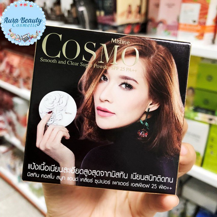 Mistine Cosmo Smooth And Clear Super Powder แป้งเนื้อเนียน มิสทีน 10g ...