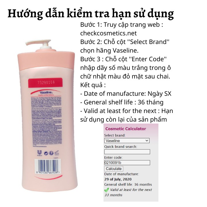 Vaseline Dưỡng Thể Trắng Da 725 ml của Mỹ