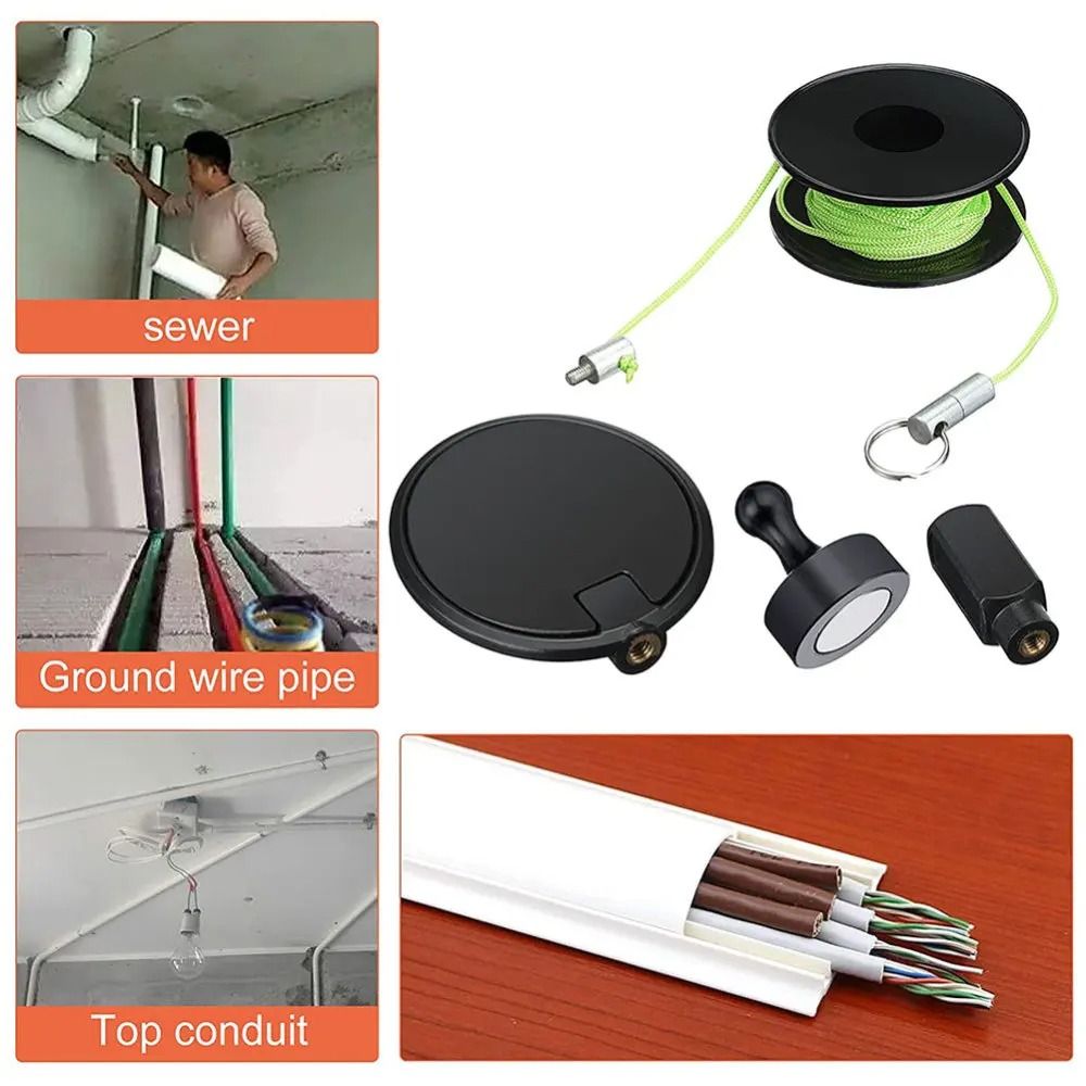 Easy Use Magnetic Magnetic Cable Puller Heavy Duty Nylon Wire Pulling ...