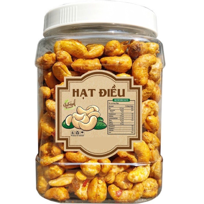 [ Hũ 500.Gram] Hạt Điều Rang Tỏi Ớt Loại Ngon