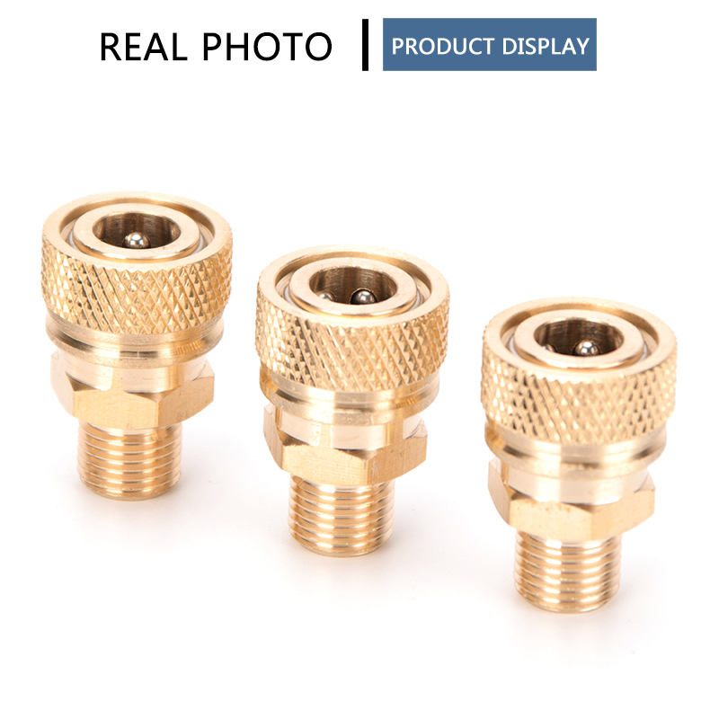 PCP 2pcs/set Quick Release Couplings Disconnect M10x1 8mm Thread Air Refilling Coupler Socket Copper Quick Releasing Fittings Air Pumps Parts