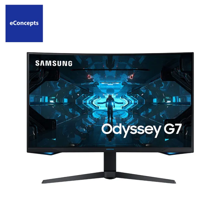Samsung Odyssey G7 27 Gaming Monitor With 1000r Curved Screen Lc27g75tqsexxs Lazada Singapore