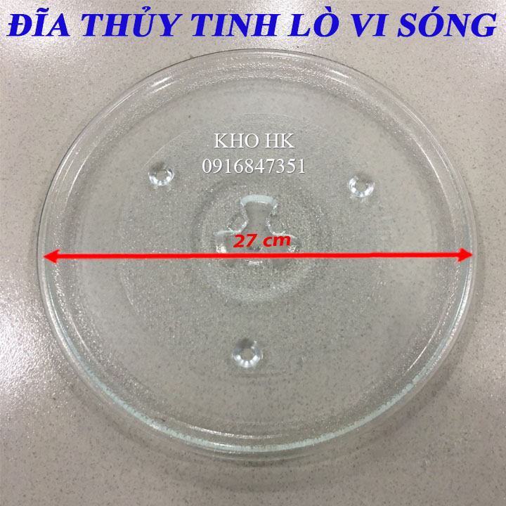 Đĩa lò vi sóng loại 3 mấu đk 27cm cho các loại lò vi sóng 22l-23l