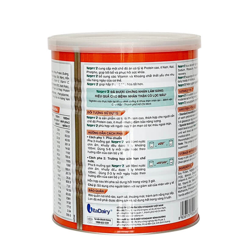 Sữa Nepro số 1 - số 2 900g (Dành cho người bệnh thận)