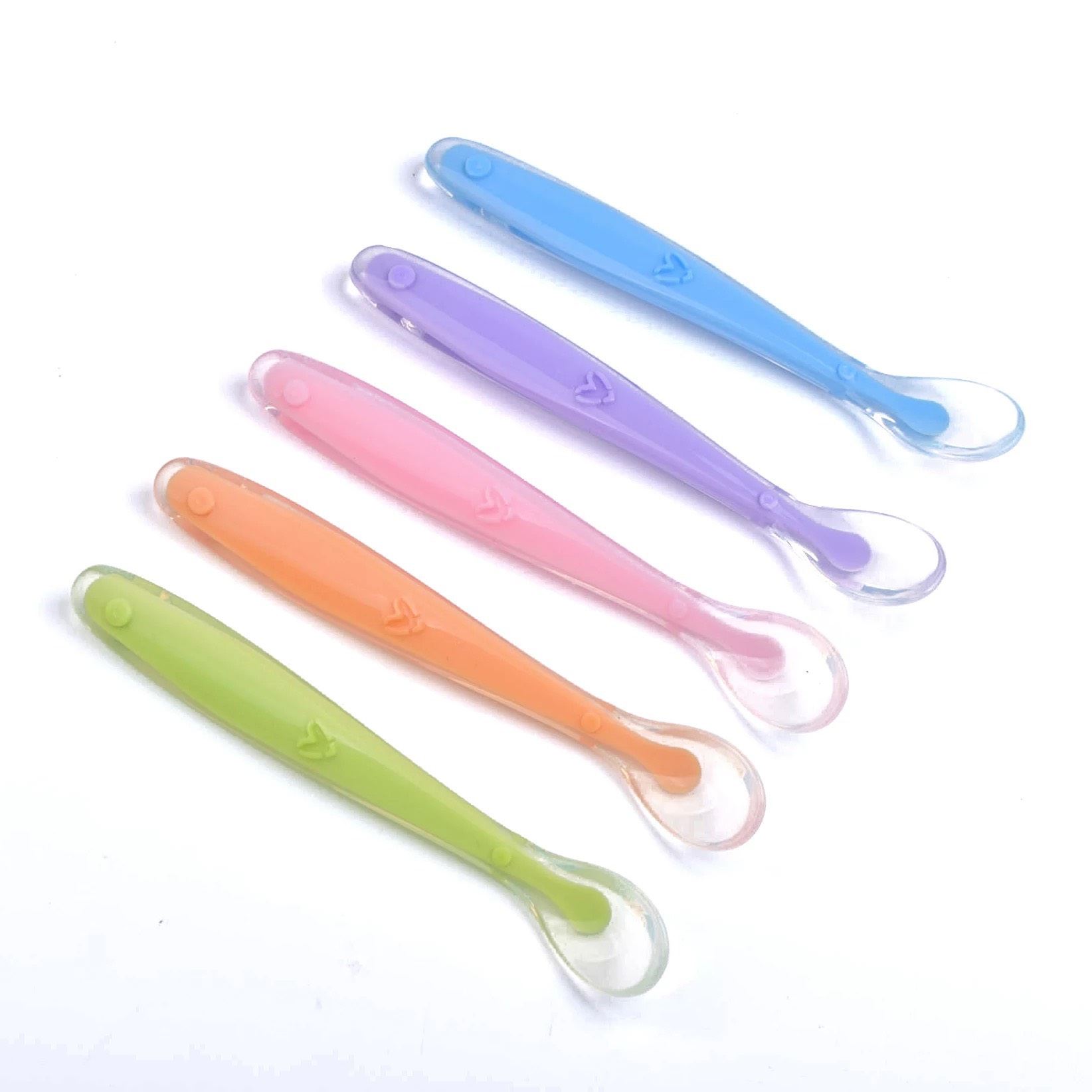 Thìa silicon đầu siêu mềm cho bé tập ăn dặm