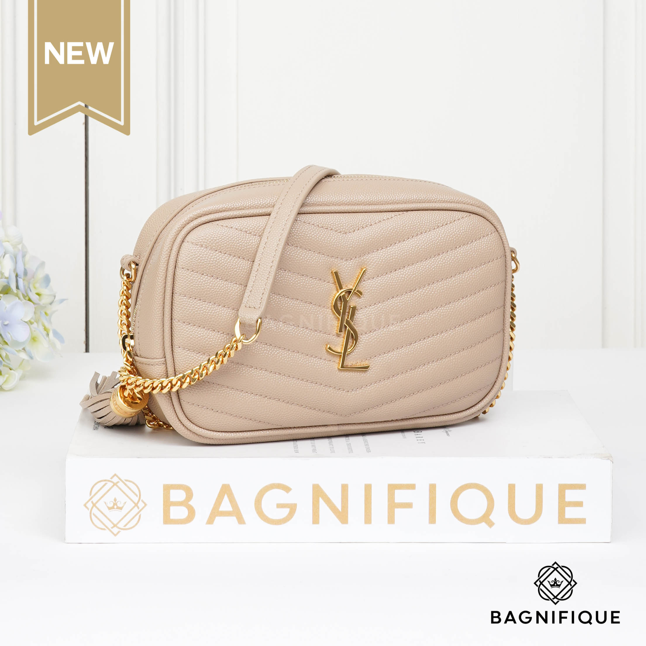 YSL MINI LOU IN BEIGE GHW Lazada.co.th