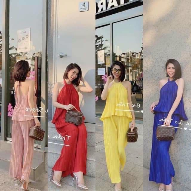 Sét bộ dài yếm dạo phố siêu xinh-HC